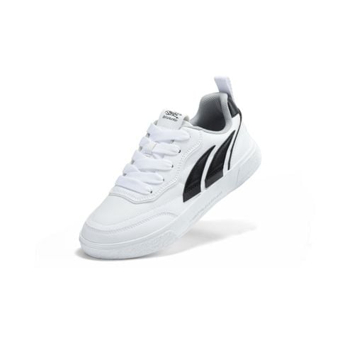 Giày thể thao nữ Bitis Hunter Street màu trắng quai da si PU đế cao su đúc chống trượt HSW008602TRG chính hãng