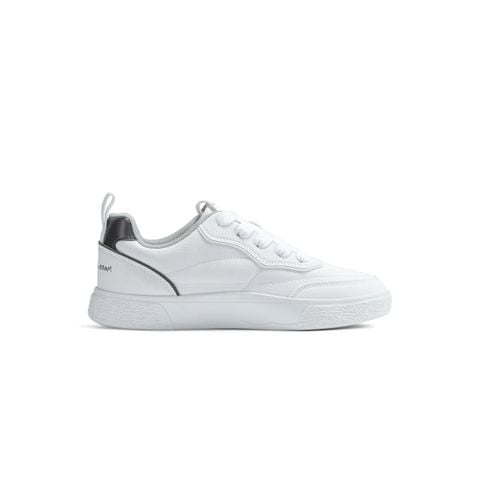 Giày thể thao nữ Bitis Hunter Street màu trắng quai da si PU đế cao su đúc chống trượt HSW008602TRG chính hãng