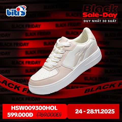  Giày Thể Thao Biti's Hunter Nữ Màu Hồng Lợt HSW009300HOL 