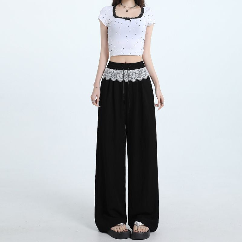 Quần Ống Rộng Lưng Thun 7708