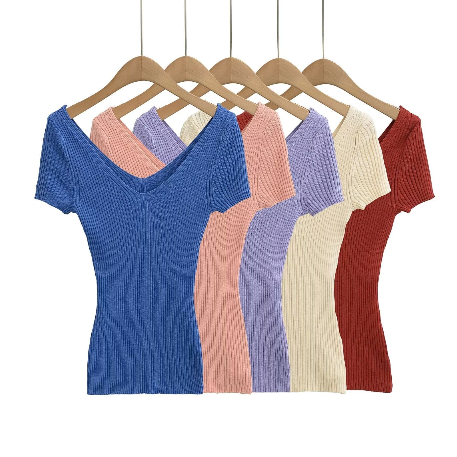 Áo Thun Len Cổ V 7714