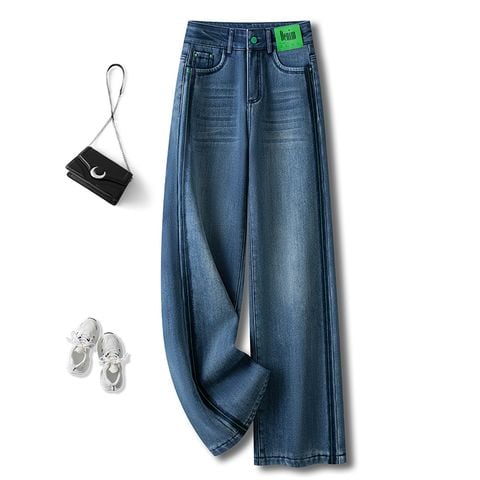  Quần Jean Suông Mềm 7719 