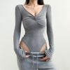 Bodysuit Thun Cổ V 7751