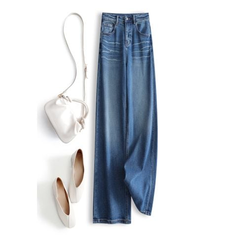  Quần Jean Suông Mềm 7755 