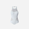 Swimsuit Cổ Yếm Phối Lưới Dập Ly 7780