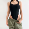 Bodysuit 2 Dây Dáng Cắt Hông Cao 7866