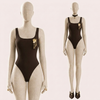 Bodysuit Cổ U Đính Phụ Kiện Kim Loại 7869