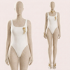 Bodysuit Cổ U Đính Phụ Kiện Kim Loại 7869