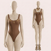 Bodysuit Cổ U Đính Phụ Kiện Kim Loại 7870
