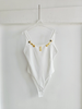 Bodysuit Cổ U Đính Phụ Kiện Kim Loại 7870