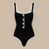 Swimsuit Cổ Vuông Phối Màu Tương Phản 7872