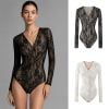 Bodysuit Ren Cổ V Phối Khóa Kéo 7877