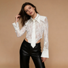 Bodysuit Ren Phối Cổ Satin Kèm Cà Vạt 7878