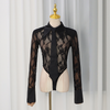 Bodysuit Ren Phối Cổ Satin Kèm Cà Vạt 7878