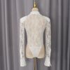 Bodysuit Ren Phối Cổ Satin Kèm Cà Vạt 7878