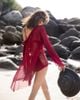 Set Swimsuit Phối Ren Kèm Áo Khoác Đi Biển 7879