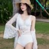 Set Swimsuit Phối Ren Kèm Áo Khoác Đi Biển 7880