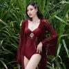 Set Swimsuit Phối Ren Kèm Áo Khoác Đi Biển 7881
