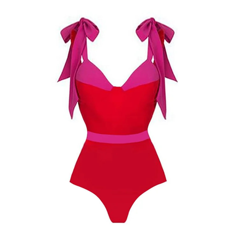  Bodysuit 2 Dây Phối Nơ Bản Lớn 7883 