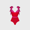 Swimsuit 2 Dây Phối Nơ Bản Lớn 7883