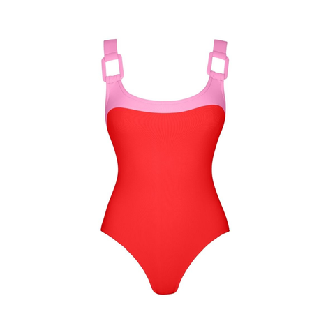  Bodysuit Cổ Vuông Phối Màu Viền Ngực 7884 