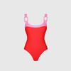 Swimsuit Cổ Vuông Phối Màu Viền Ngực 7884