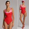 Swimsuit Cổ Vuông Phối Màu Viền Ngực 7884