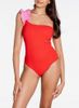 Swimsuit Một Vai Phối Quai Bèo Xếp Ly 7885