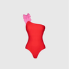 Swimsuit Lệch Vai Phối Quai Bèo Xếp Ly 7885