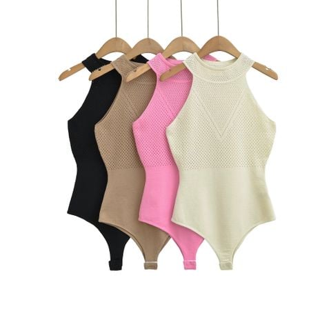  Bodysuit Dệt Kim Cổ Yếm 7887 