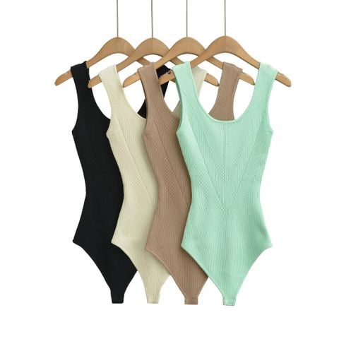  Bodysuit Dệt Kim Sát Nách Cổ U 7888 
