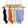 Bodysuit Dệt Kim Cổ V 2 Dây 7889