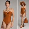 Swimsuit Phối Dây Đính Đá Vân Nổi 7897