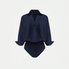 Bodysuit Sơ Mi Cổ Chữ V Phom Rủ 7900