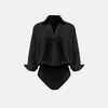 Bodysuit Sơ Mi Cổ Chữ V Phom Rủ 7900