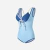 Swimsuit Kẻ Sọc Viền Xanh Phối Bra 7907