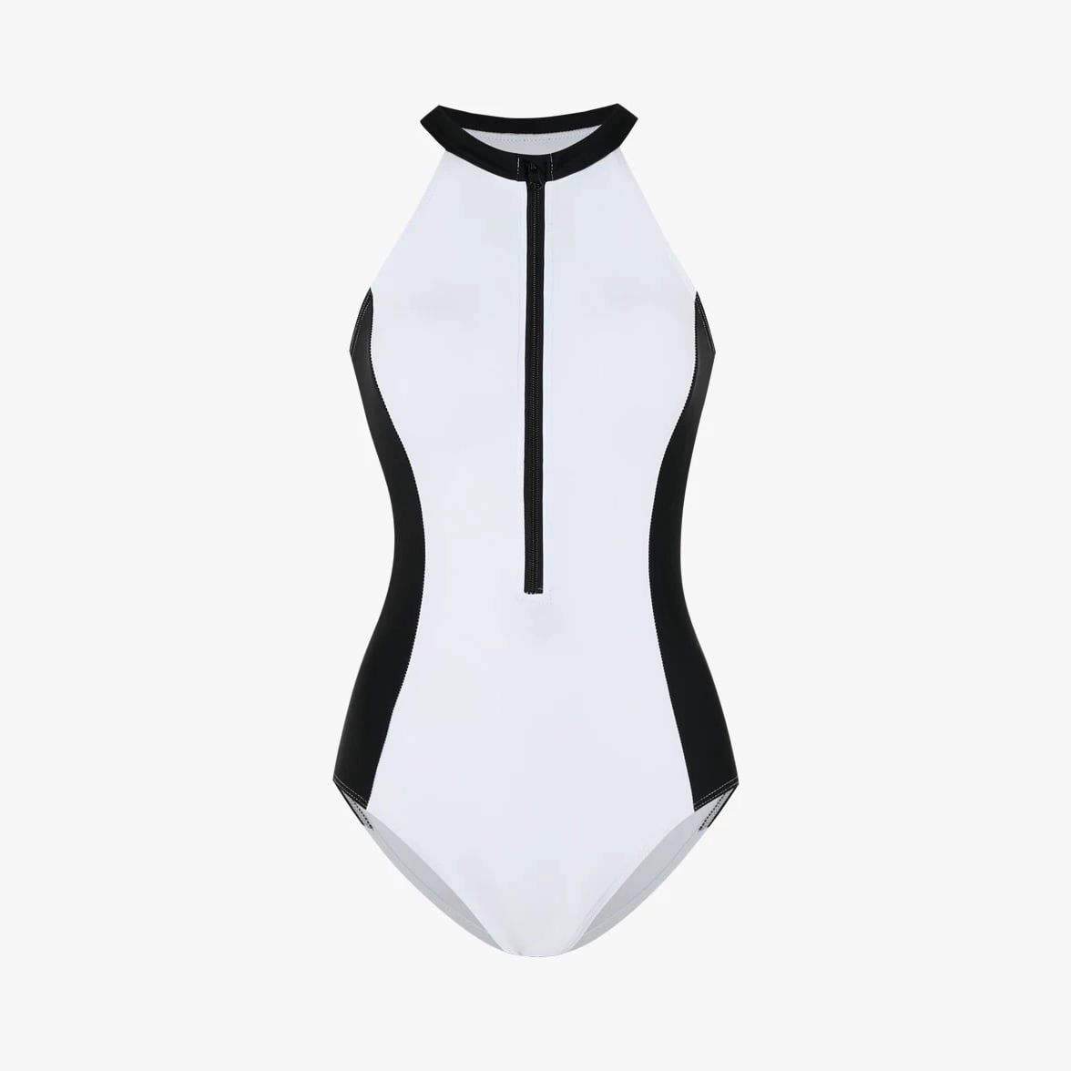 Swimsuit Sát Nách Phối Khóa Kéo Dọc Viền Đen 7908
