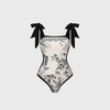 Swimsuit Hai Mặt Cổ Vuông Phối Đai eo 7918