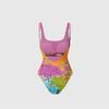 Swimsuit Dây Mảnh Họa Tiết Baroque Cổ Vuông 7921