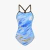 Swimsuit 2 Dây Chéo Lưng In Họa Tiết Sơn Dầu 7925