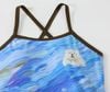 Swimsuit 2 Dây Chéo Lưng In Họa Tiết Sơn Dầu 7925