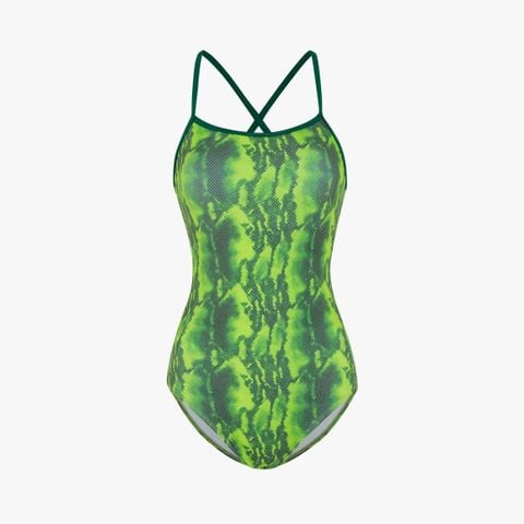  Swimsuit 2 Dây Chéo Lưng In Họa Tiết Da Rắn 7926 