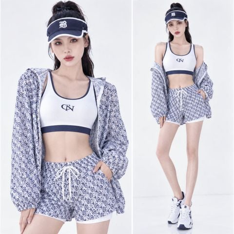  Bộ Set Thể Thao Hoodie Bra Shorts Monogram 7942 