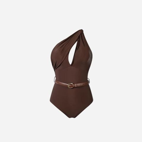  Swimsuit Cut Out Lệch Vai Kèm Thắt Lưng Da 7950 