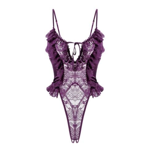  Bodysuit Ren Xuyên Thấu Viền Bèo Nhún 7970 