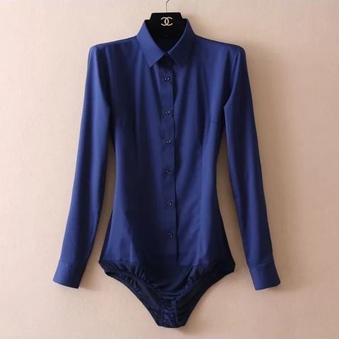  Bodysuit Sơ Mi Tay Dài Cổ Đức 7977 