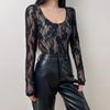 Bodysuit Ren Hoa Dài Tay Cổ Tròn 7820