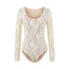 Bodysuit Ren Hoa Dài Tay Cổ Tròn 7820