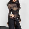 Bodysuit Lưới Nhún Eo 7734