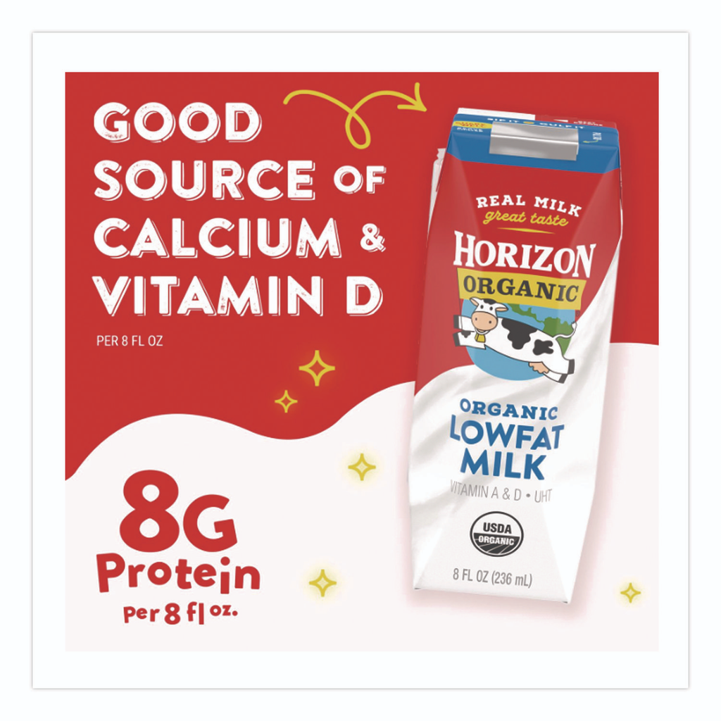 Sữa Nước Horizon Organic Lowfat Milk Tách Kem Mỹ 236ml (Thùng 18h)